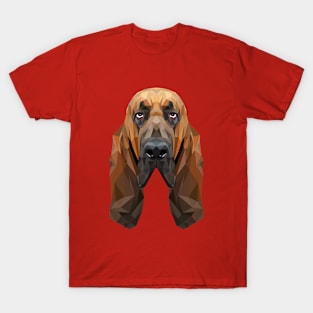 Bloodhound Low Poly Art T-Shirt
